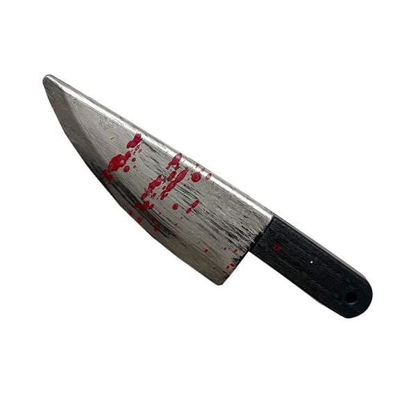Leeye Halloween Short Knife Prop, Dagger Stage Accessory for Cosplay Party Performance, Silver 15.75x5.12x0.59in