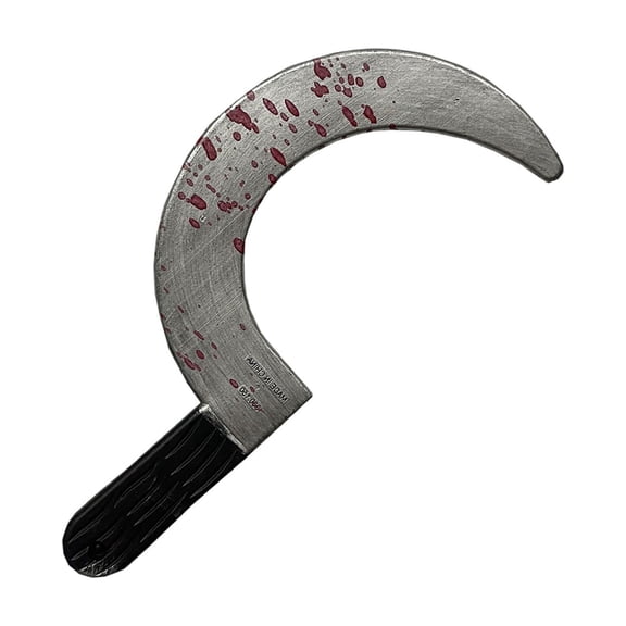 Leeye Halloween Sickle Hook Prop, Curved Blade Accessory for Cosplay Stage Performance Party, Silver 13.39x5.12x0.59in
