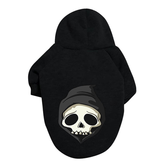 Leeye Halloween Skeleton Pet Sweater , Glow in Dark Dog Cat Hoodie Jumpsuit for Large Pets Party Cosplay, Black, 2XL