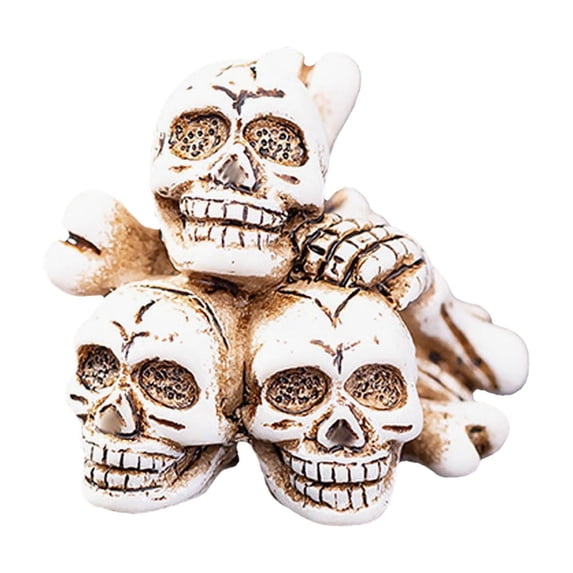 Leeye Halloween Village Miniature Figurine Set, Resin Spooky House Pumpkin Ornaments for Tabletop Shelf Display Party Decor, Pink 1.57x1.97x1.57in
