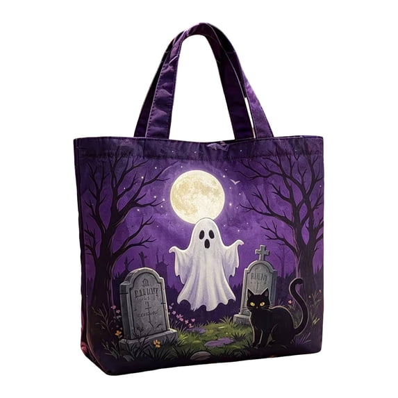 Leeye Handbag Halloween Quilted Tote Horizontal Storage For Home Textile Organization
