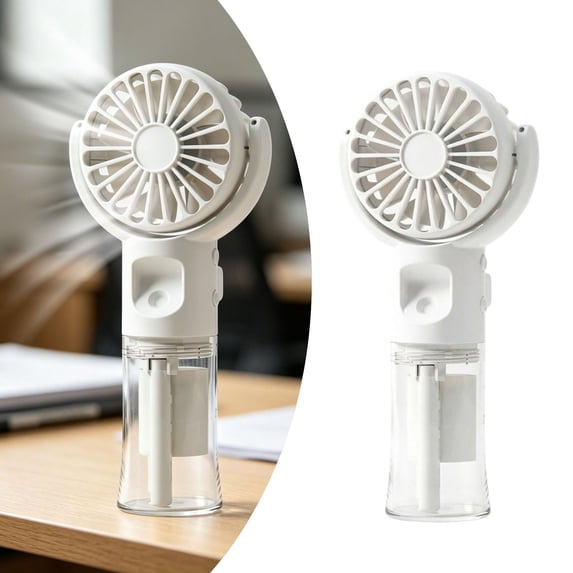 Leeye Handheld Misting Fan, Rechargeable Spray Fan, 4-Speed Personal Water Mist Air Cooler for Travel Beach Camping, 0.18lb