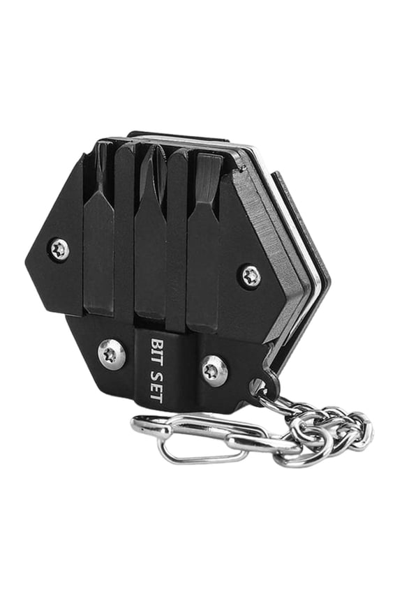 Hexagon Multitool Keychain Card, 10-in-1 Pocket Screwdriver Set with Emergency Seat Belt Cutter, Portable Compact Repair Tool for Men Women EDC Gift