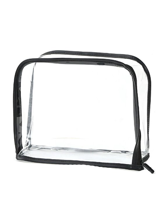 Home Zipper Storage Bag Up Clear Pvc Transparent Makeup Open See Through Pouch for Stand Organizer Travel