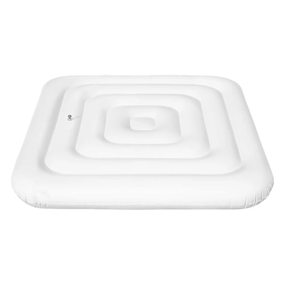 Leeye Inflatable Hot Tub Cover Square, Replacement Foldable Spa Cover Protector for Outdoor Inflatable Hot Tubs, Rainproof and Tearproof Pool Cover, White, 5.83 lb