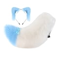 thumbnail image 1 of Leeye Japanese Cat Ear Headband with Tail Set, Animal Ears Cosplay Accessory for Halloween Party Anime Cosplay, Blue, One Size, 0.58 lb, 1 of 8