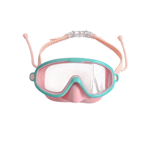 Leeye Kids Swim Goggles with Nose Cover, Anti-Fog Wide View Swimming Goggles for Children 3-10, Leak-Proof Adjustable Goggles for Pool, C