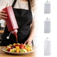 thumbnail image 1 of Leeye Large Wide Mouth Squeeze Bottle with Measurement Marks, 25 oz Reusable Condiment Dispenser, Kitchen Sauce Bottle for Pancakes Oil Dressing, White, 1 of 7