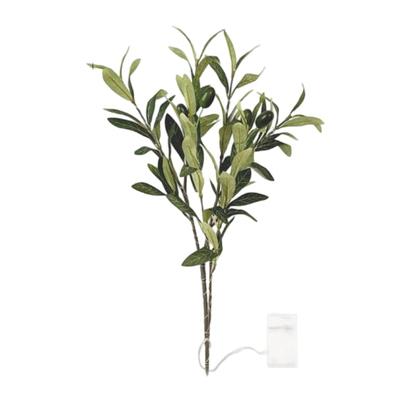 Leeye Lighted Olive Stems Fairy Light Twinkling Olive Branches LED Christmas String Light 17.72in