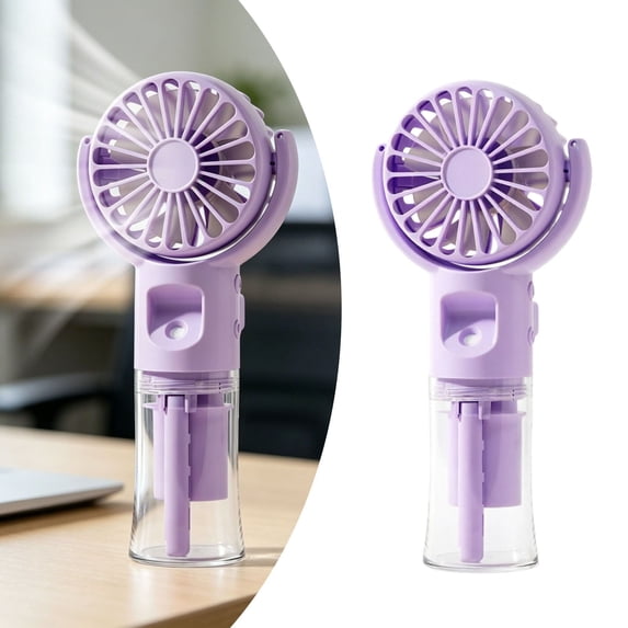 Leeye Misting Handheld Fan, Rechargeable Spray Portable Fan, 4-Speed Personal Water Mist Air Cooler for Travel Outdoor, 0.34lb