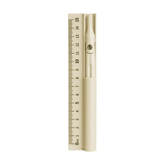 Leeye Multifunctional Geometry Compass Ruler, 15cm Math Drawing Tool with Pen Function for Students & Drafting, Primrose Yellow