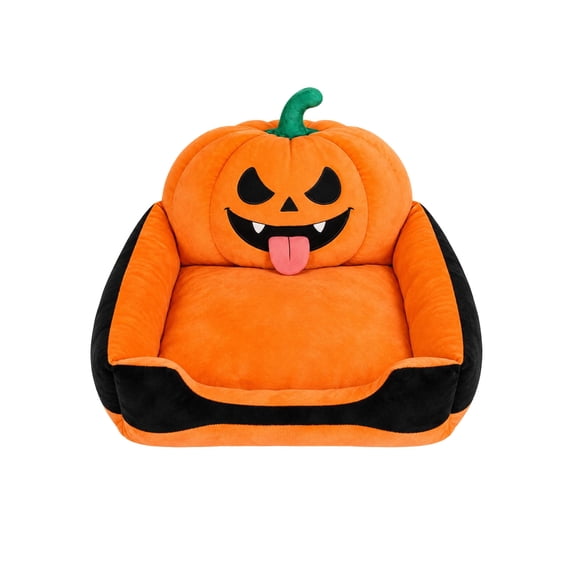 Leeye Pet Bed Pumpkin Cat Comfortable With Soft Round Cozy For Small Medium Cats Puppies Washable Cute Indoor Sleeping Holiday