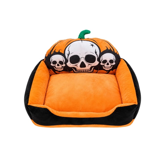 Leeye Pet Bed Pumpkin Cat Comfortable With Soft Round Cozy For Small Medium Cats Puppies Washable Cute Indoor Sleeping Holiday