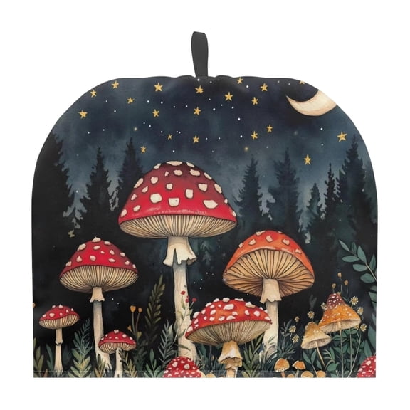 Leeye Print Teapot Cover Cozy for Kitchen Kettle Decorative for Cosy Xmas Decoration Black 33x26.5cm 1pc