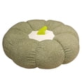 thumbnail image 1 of Leeye Pumpkin Floor Cushion Seat Pad, Soft Plush Round Floor Pillow Stool for Living Room Bedroom Meditation, Cozy Pumpkin Shaped Ottoman for Home Decor, Green 17.72x17.72x5.91in, 1 of 5
