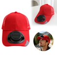 thumbnail image 1 of Leeye Solar Fan Hat Rechargeable Baseball Cap with Built-in Cooling Fan Solar Powered USB Charging Sun Protection Hat for Outdoor Sports Hiking Fishing, A, One Size, 1 of 7