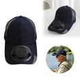 thumbnail image 1 of Leeye Solar Fan Hat Rechargeable Baseball Cap with Built-in Cooling Fan Solar Powered USB Charging Sun Protection Hat for Outdoor Sports Hiking Fishing, B, One Size, 1 of 8