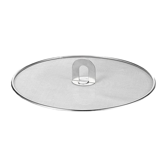 Leeye Stainless Steel Splatter Screen, 11 Inch Grease Splash Guard for Frying Pan, Cooking Oil Cover with Mesh Design, Silver, 11.42 in, 0.36 lb