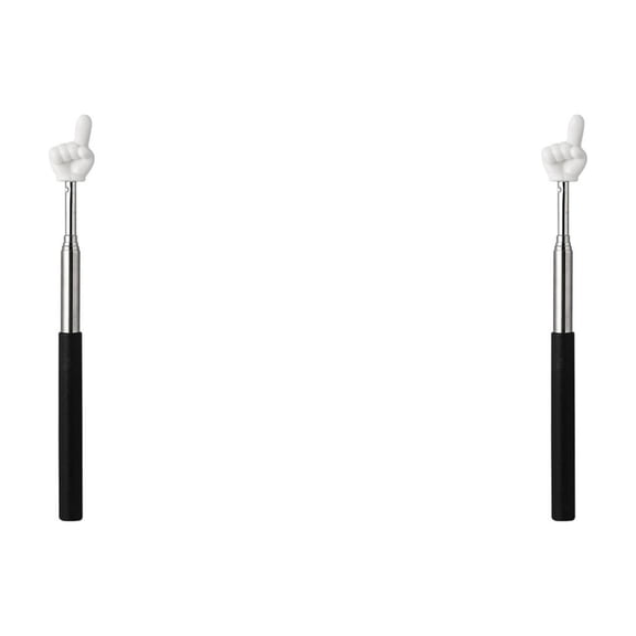 Leeye Telescopic Teacher Pointer Finger Retractable Hand Pointer 2 Pack Extendable Classroom Pointer Stick for Teaching Presentations, 6.7-21.7 in