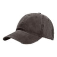 thumbnail image 1 of Leeye Washed Soft Top Baseball Cap, Unisex Classic Denim Bill Hat with Adjustable Strap, Lightweight Breathable Cotton Cap for Casual Outdoor Wear, Gray, 0.18 lb, 1 of 2