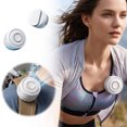 thumbnail image 1 of Leeye Wearable Bladeless Clip Fan USB Rechargeable 360° Adjustable Hands Free Portable Personal Cooling Fan for Belt Stroller Travel Office, White, 2.44in, 1 of 9