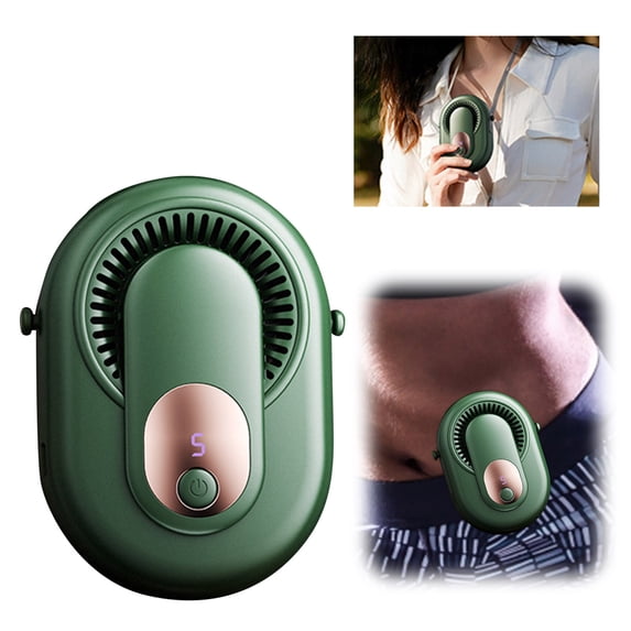 Leeye Wearable Neck Fan, Clip On Shirt Fan, Portable Bladeless Personal Fan with 5 Speeds for Travel Work, 0.44lb