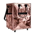 thumbnail image 1 of Leeye Wheeled Shopping Cart Large Capacity Portable Grocery Trolley with Handle Tote Bag Cloth 50x40x30cm 1pc, 1 of 8
