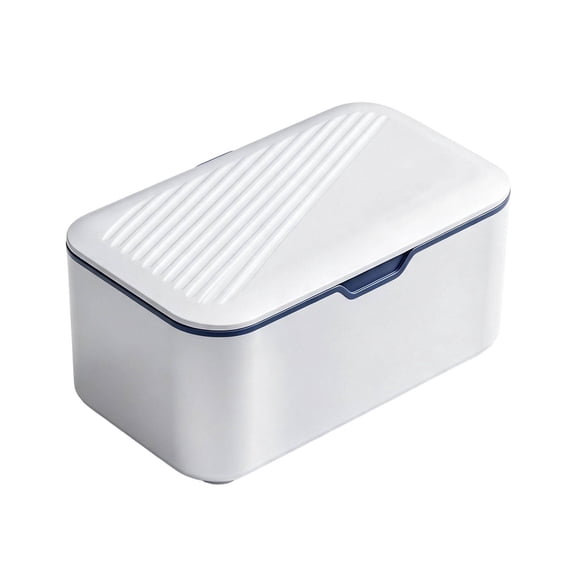 Leeye Wipe Dispenser with Snap Lid - Leakproof Storage, for Baby Wipes, Cleaning Towels, Home, Kitchen & Travel (Blue)