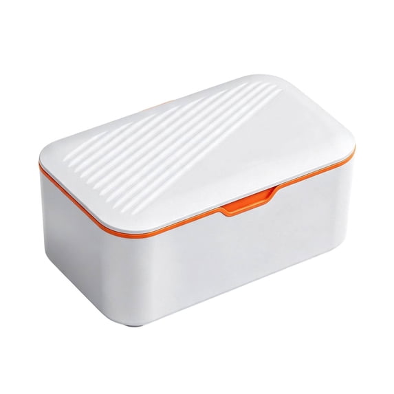 Leeye Wipe Dispenser with Snap Lid - Leakproof Storage, for Baby Wipes, Cleaning Towels, Home, Kitchen & Travel (Orange)
