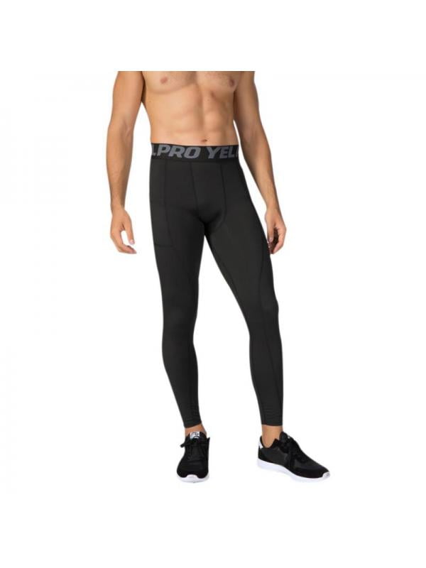 CenturyX Men One Leg Compression Pants 3/4 Capri Tights Athletic Basketball  Leggings Workout Base Layer Underwear White 2 XXXL 