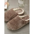 thumbnail image 1 of Leezo Men's Womens Cotton Plush Warm Slippers Home Indoor Winter Shoes, 1 of 2