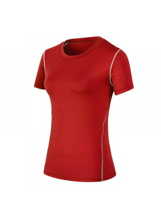 Women Compression T-shirt Shiny Sports Yoga Gym Top Slim Fit Sportswear  Blouses 