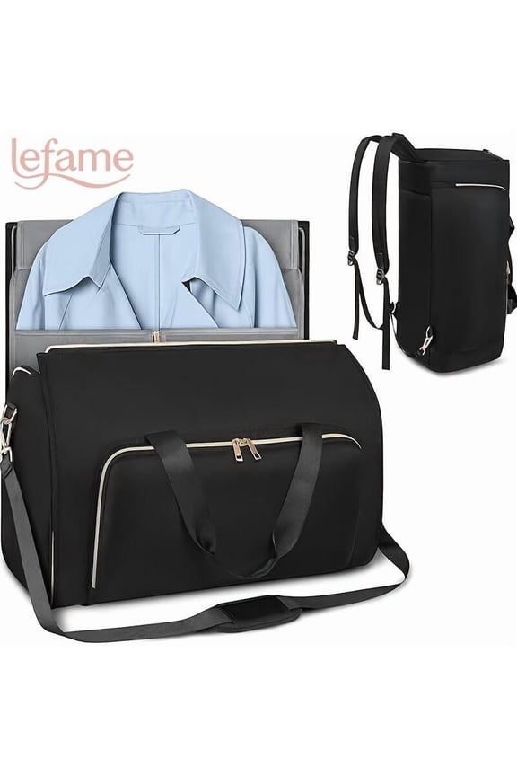Lefame Travel Duffle Bag with Garment & Shoe Compartment, Carry On Weekender Bag for Women & Men, Airline Approved Personal Item, Waterproof Overnight Gym Hospital Bag
