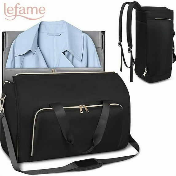 Lefame Travel Duffle Bag with Garment & Shoe Compartment, Carry On Weekender Bag for Women & Men, Airline Approved Personal Item, Waterproof Overnight Gym Hospital Bag
