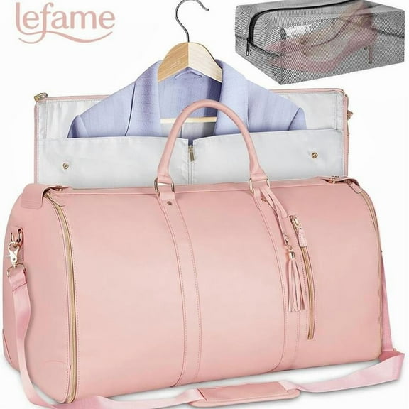 Lefame Travel Duffle Bag with Garment & Shoe Compartment, Carry On Weekender Bag for Women & Men, Airline Approved Personal Item, Waterproof Overnight Gym Hospital Bag