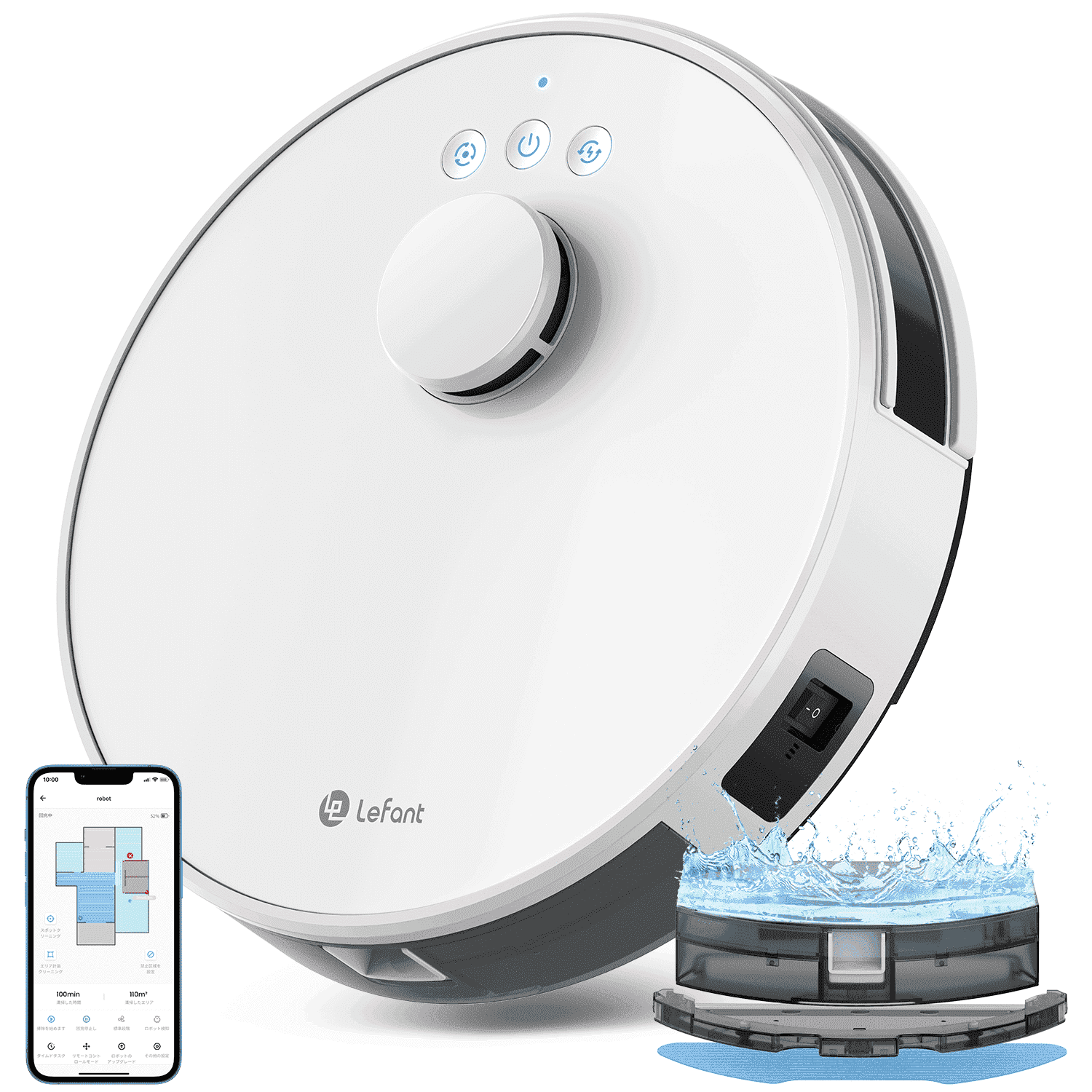 Lefant M1 Robot Vacuum Cleaner and Mop Combo, LIDAR Navigation with Alexa/APP Control, Ideal for Carpets Pet Hair