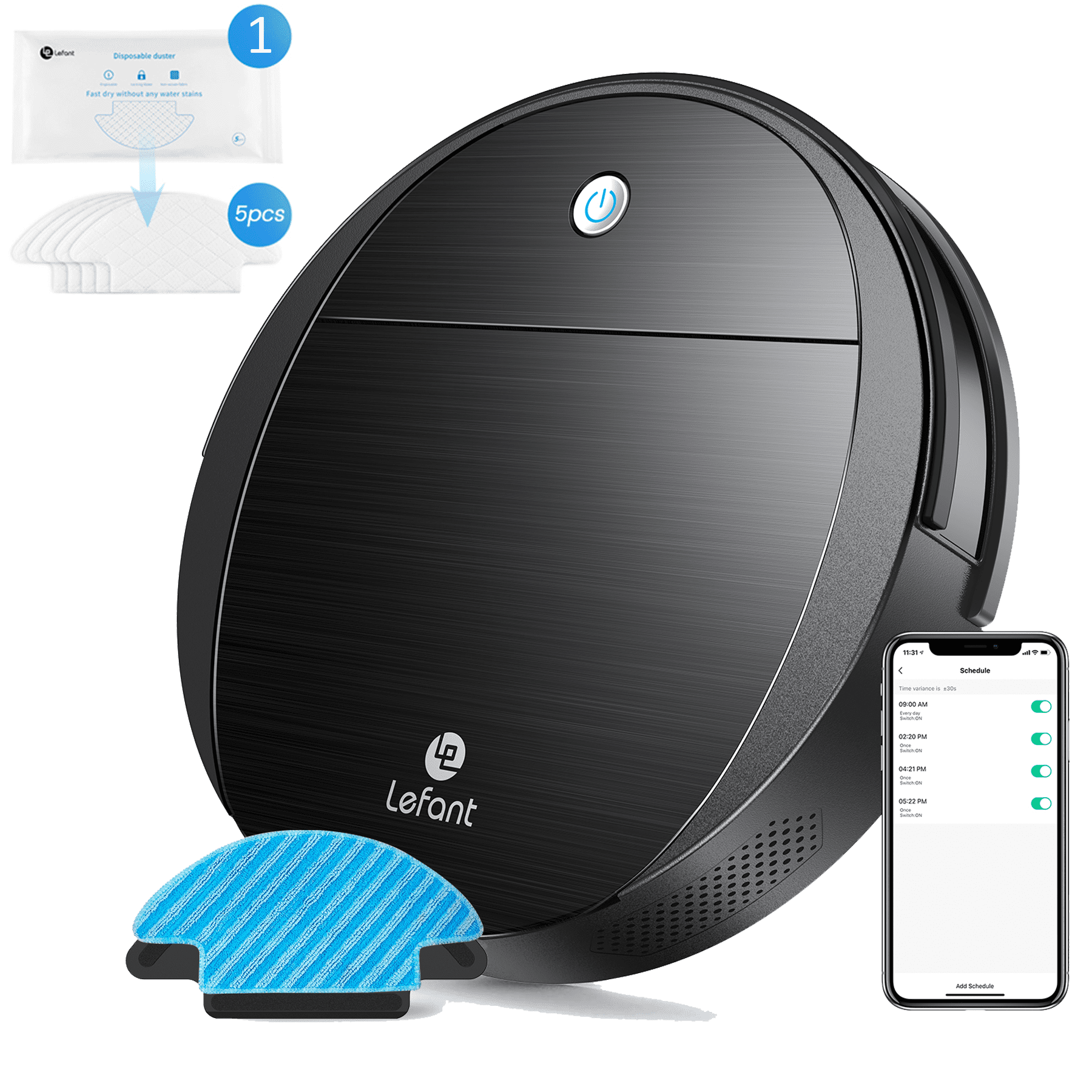Lefant Robot Vacuum Cleaner, Tangle-Free Suction, Slim, Quite, Automatic  Self-Charging, Wi-Fi/App/Alexa/Remote Control, Good for Pet Hair, Hard  Floor