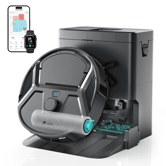 Lefant M265 Robot Vacuum and Mop with 20000Pa Suction, All-in-One Self-Cleaning Dock, Self-Emptying, LiDAR Navigation, Anti-Tangle Pet Hair Cleaning
