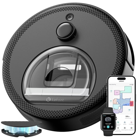 Lefant M330 Robot Vacuum and Mop with LiDAR Navigation, 450ml Visible Dustbin with Obstacle Avoidance, Perfect for Hardwood Carpets