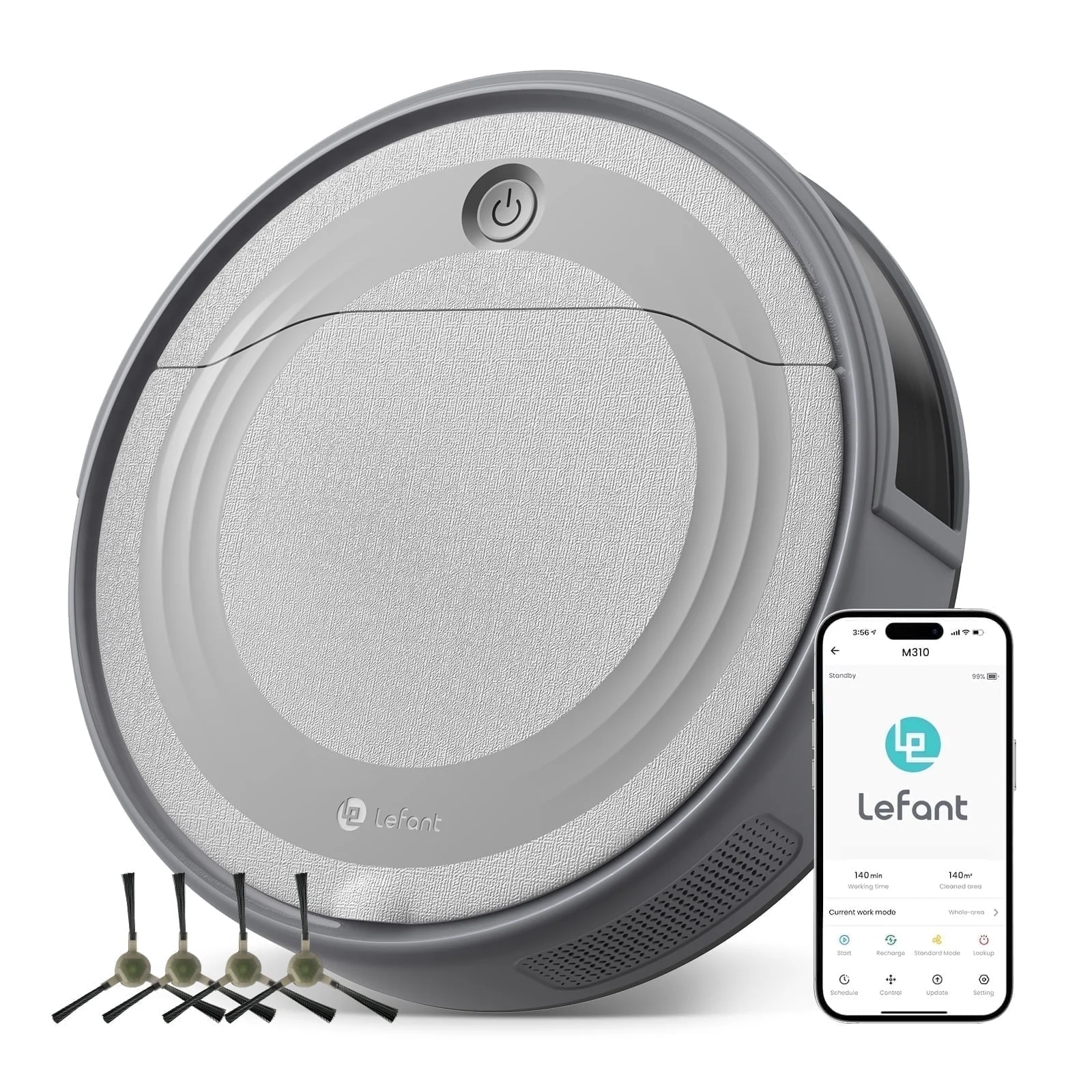 Lefant Robot Vacuum Cleaner with 4500Pa Suction, PSD Obstacle Avoidance, WiFi/App/Voice Control,Ideal for Pet hair, M310