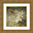 thumbnail image 1 of Lefebvre, Jules Joseph 26x26 Gold Ornate Wood Framed with Double Matting Museum Art Print Titled - Muses of Paris, 1 of 4