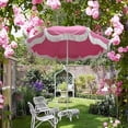 thumbnail image 1 of Lefedrasticity 6.5 ft Pink Boho Beach Umbrella with Fringe and UV Protection, 1 of 7