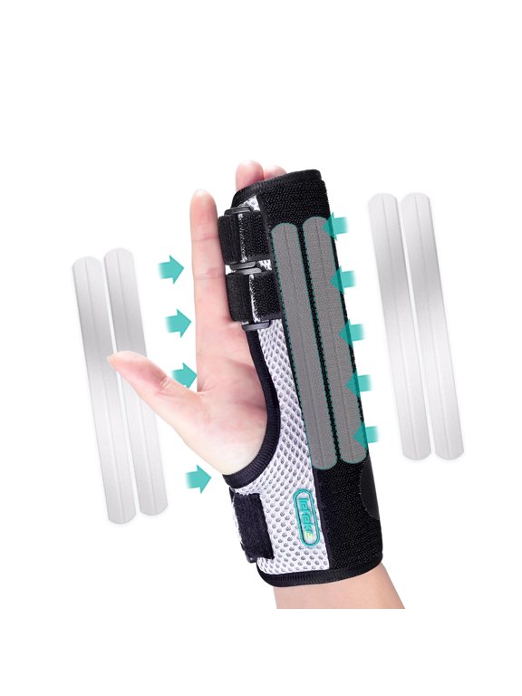 Trigger Finger Splint, Multi Finger Brace for Middle, Index, Pinky, Ring Finger, Hand Brace with Finger Support, Straightening Immobilizer for Broken Fingers, Arthritis,Boxing Finger(Black)