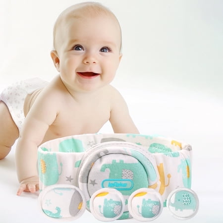 Lefeke Newborn Umbilical Hernia Belt, Baby Cord Band, Relieve Abdominal Pain, Adjustable size, Green