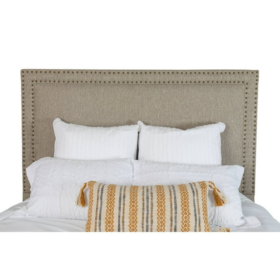 Leffler Home Brookside King Upholstered Headboard in Stoked Stone
