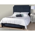 thumbnail image 1 of Leffler Home Manor Belgrave King Upholstered Bed with Rails and Footboard Navy, 1 of 5