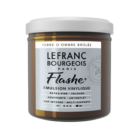 Lefranc & Bourgeois Flashe Matte Artist's Color,125ml, Burnt Umber
