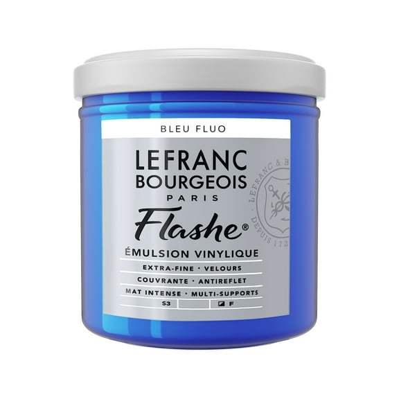 Lefranc & Bourgeois Flashe Matte Artist's Color, 125ml, Fluorescent Blue