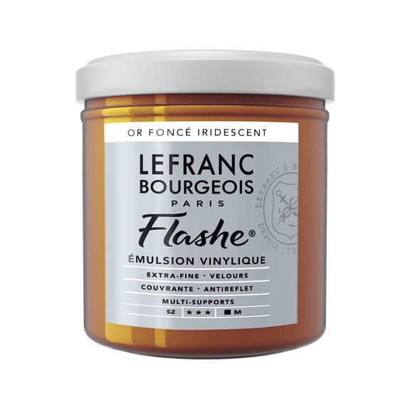 Lefranc & Bourgeois Flashe Matte Artist's Color, 125ml, Iridescent Deep Gold