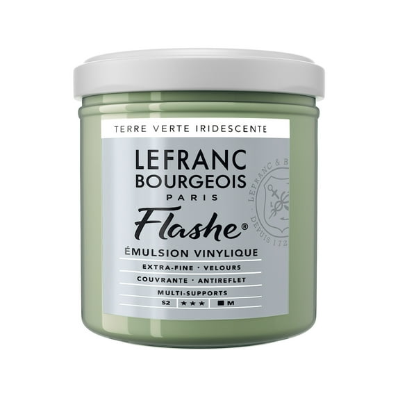 Lefranc & Bourgeois Flashe Matte Artist's Color, 125ml, Iridescent Green Earth